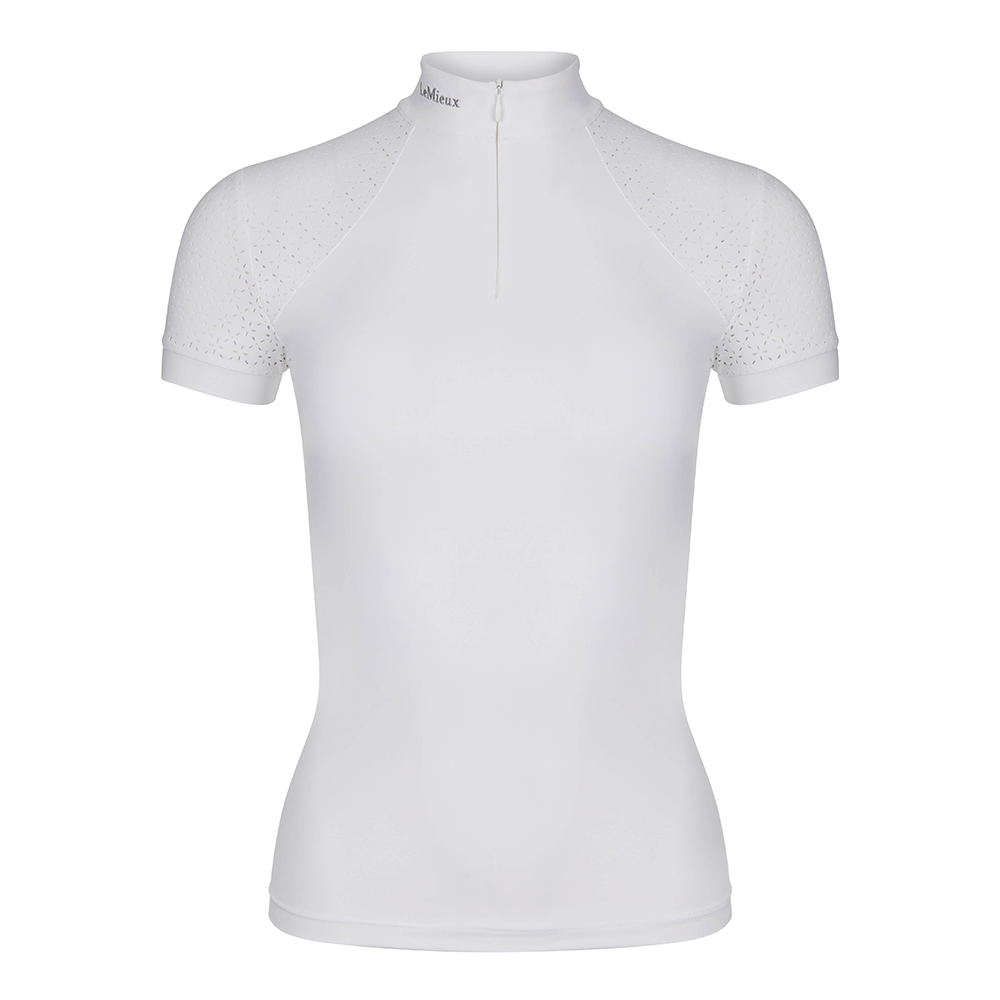 Turniershirt "Olivia Short Sleeve" in White von LeMieux