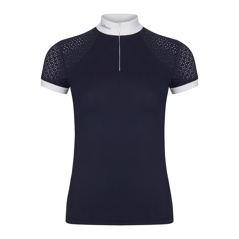 Turniershirt "Olivia Short Sleeve" in Navy von LeMieux