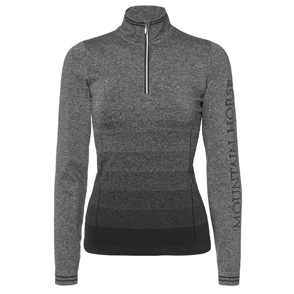 Baselayer "Tindra Tech Top" in Black Melange von Mountain Horse