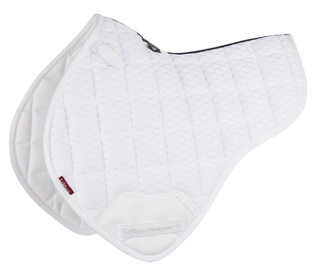 Springschabracke "Carbon Mesh CC half" in White von LeMieux